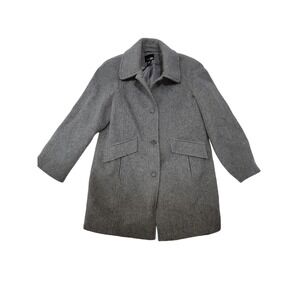 EAST 5th Womens Wool Blend Gray Classic Three Quarter Peacoat Movie Coat Sz L